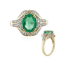 Gouden ring met een AAA Zambia smaragd (D'vyere)