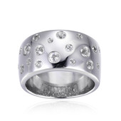 Zilveren ring met witte topaasstenen (Adela Gold)