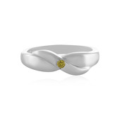 Zilveren ring met een I4 Gele Diamant