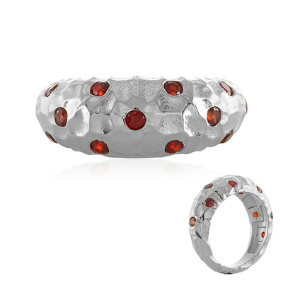 Zilveren ring met rode zirkonen (SAELOCANA)