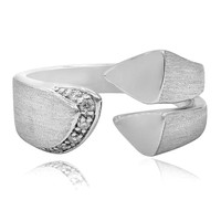Zilveren ring met een I1 (I) Diamant