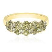 Gouden ring met SI1 Groene diamanten (CIRARI)