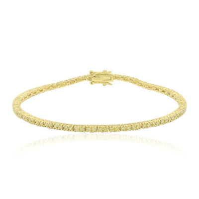 Gouden armband met Si1 Kanarie Diamanten (Annette)