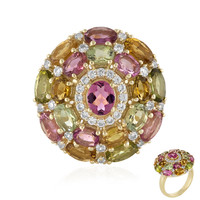 Gouden ring met een roze toermalijn (Adela Gold)