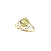 Gouden ring met een Ouro Verde kwarts (dagen)