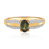 Gouden ring met een Teal Queensland Sapphire (Mark Tremonti)