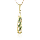 Gouden halsketting met I2 Groene Diamanten (Ornaments by de Melo)