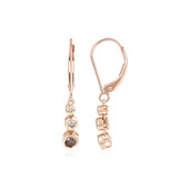 Gouden oorbellen met I3 Bruine Diamanten (KM by Juwelo)