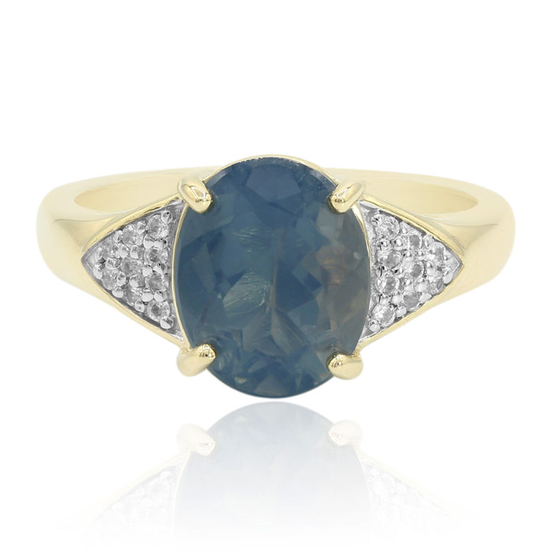 Goede Gouden ring met een blauwe vuur opaal-1568UN | Juwelo sieraden YB-26