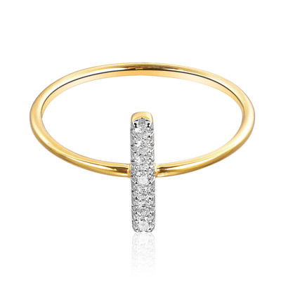 Gouden ring met I3 (I) Diamanten
