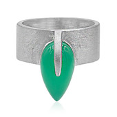 Zilveren ring met een Groene onyx (MONOSONO COLLECTION)