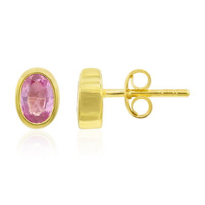 Gouden oorbellen met roze saffieren (Adela Gold)