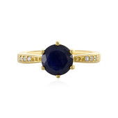 Zilveren ring met een Blauwe Mozambque Saffier
