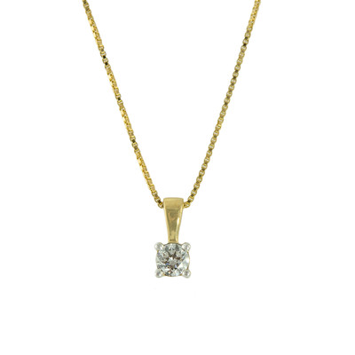 Gouden halsketting met een SI diamant