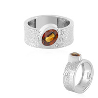 Zilveren ring met een Oranje Zirkoon