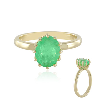 Gouden ring met een Colombiaanse smaragd