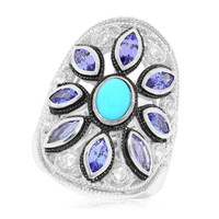 Zilveren ring met een turkoois (Dallas Prince Designs)