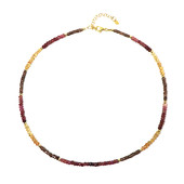 Zilveren halsketting met keizerlijke-topaasstenen (Riya)