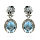 Zilveren oorbellen met hemel-blauwe topaasstenen (Dallas Prince Designs)