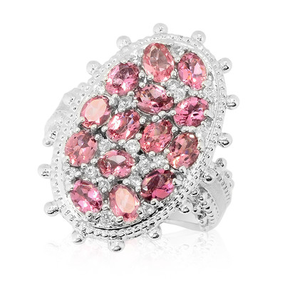 Zilveren ring met roze toermalijnen (Dallas Prince Designs)