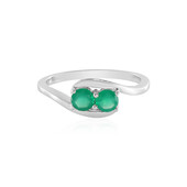 Zilveren ring met Groene onyxen