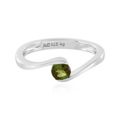 Zilveren ring met een groene toermalijn