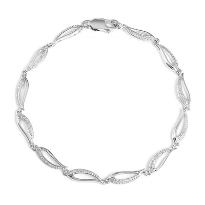Zilveren armband met I3 (I) Diamanten