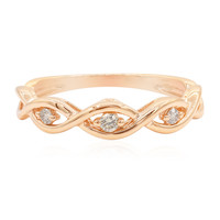 Gouden ring met een SI Rose de France Diamant