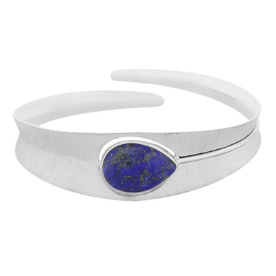 Zilveren armband met een lapis lazuli