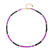 Zilveren halsketting met Roze Ethopische Opalen (Riya)