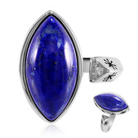 Zilveren ring met een lapis lazuli (TPC)