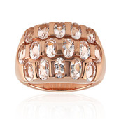 Gouden ring met Mexicaanse roze danburietkristallen