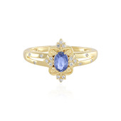 Zilveren ring met een Onverhitte blauwe Ceylon saffier