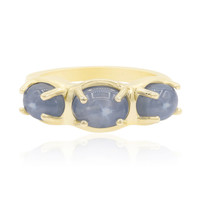Gouden ring met een Pastel Blauwe Ster Saffier