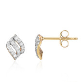 Gouden oorbellen met I3 (I) Diamanten