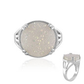 Zilveren ring met een Regenboog Glitter Agaat