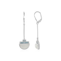 glas Schuldenaar Keelholte Zilveren oorbellen met Kangeyam Maanstenen (KM by Juwelo)-8295YQ | Juwelo  sieraden