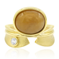 Zilveren ring met een Gouden Jedeiet