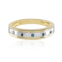 Zilveren ring met I2 Blauwe Diamanten