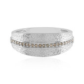 Zilveren ring met I2 Champagne Diamanten