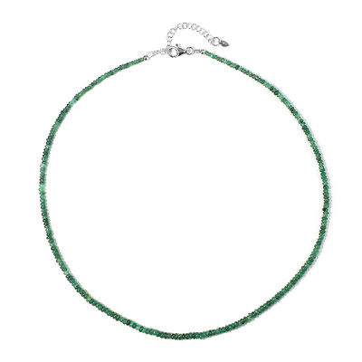 Zilveren halsketting met Socoto smaragden