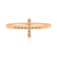 Gouden ring met SI1 Argyle Rose De France Diamanten