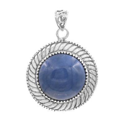 Zilveren hanger met een blauwe opaal