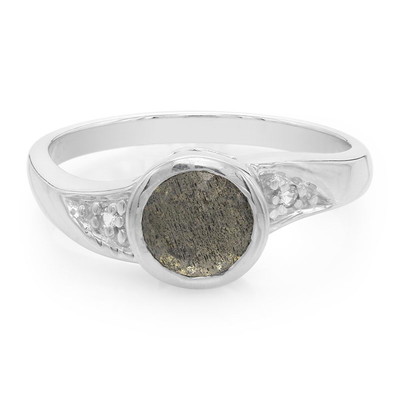 Zilveren ring met een spectroliet