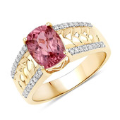 Gouden ring met een roze toermalijn (SUHANA)