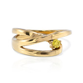 Zilveren ring met een I2 Gele Diamant