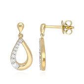 Gouden oorbellen met PK (H) Diamanten