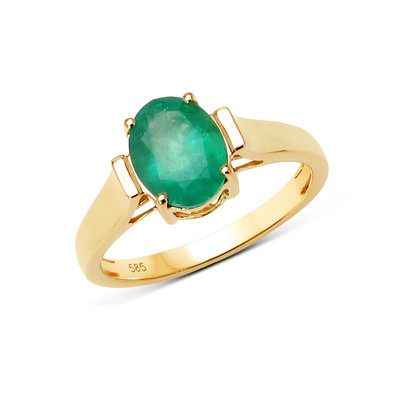 Gouden ring met een smaragd