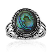Zilveren ring met een Abalone schelp (Art of Nature)