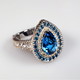 Zilveren ring met een Londen blauwe topaas Dallas Prince Designs